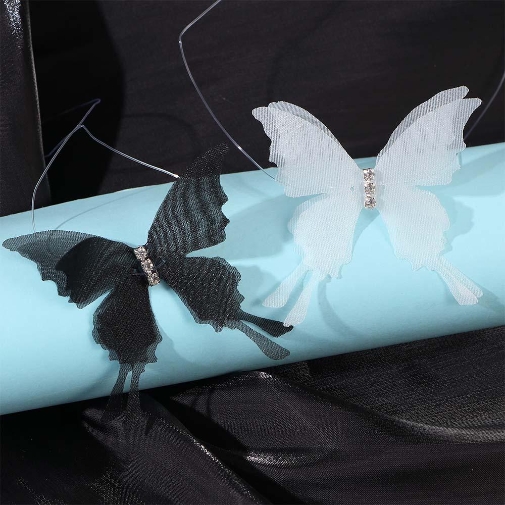 Club Trendy Fashion Accessories Party Jewelry Butterfly Necklace Women Choker White Black Lace