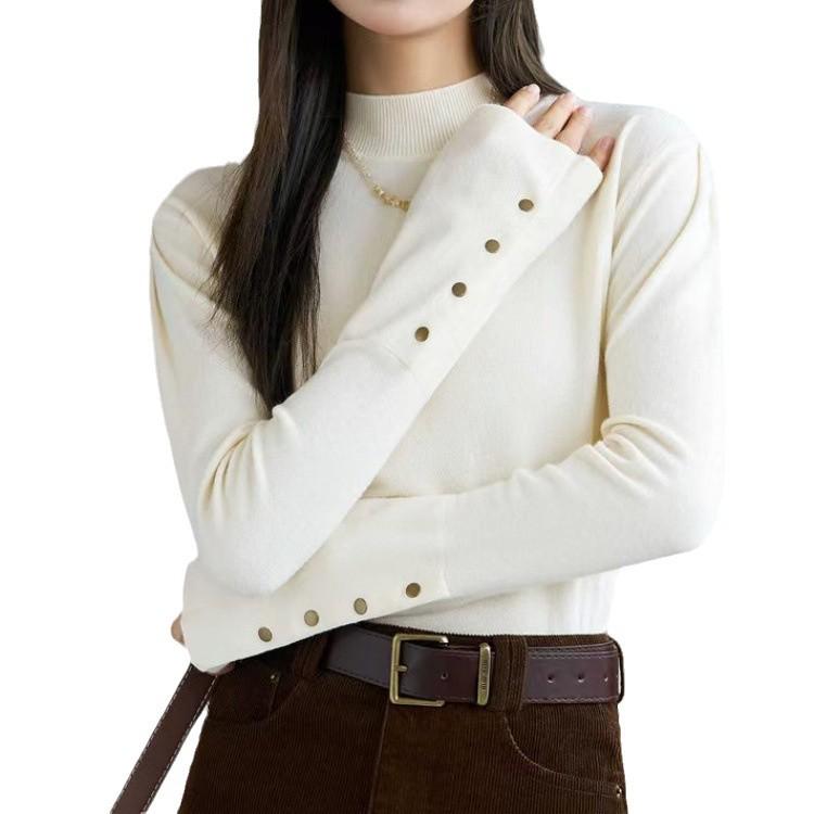 Women's Chic High-Neck Sweater - Autumn/Winter 2024 Collection