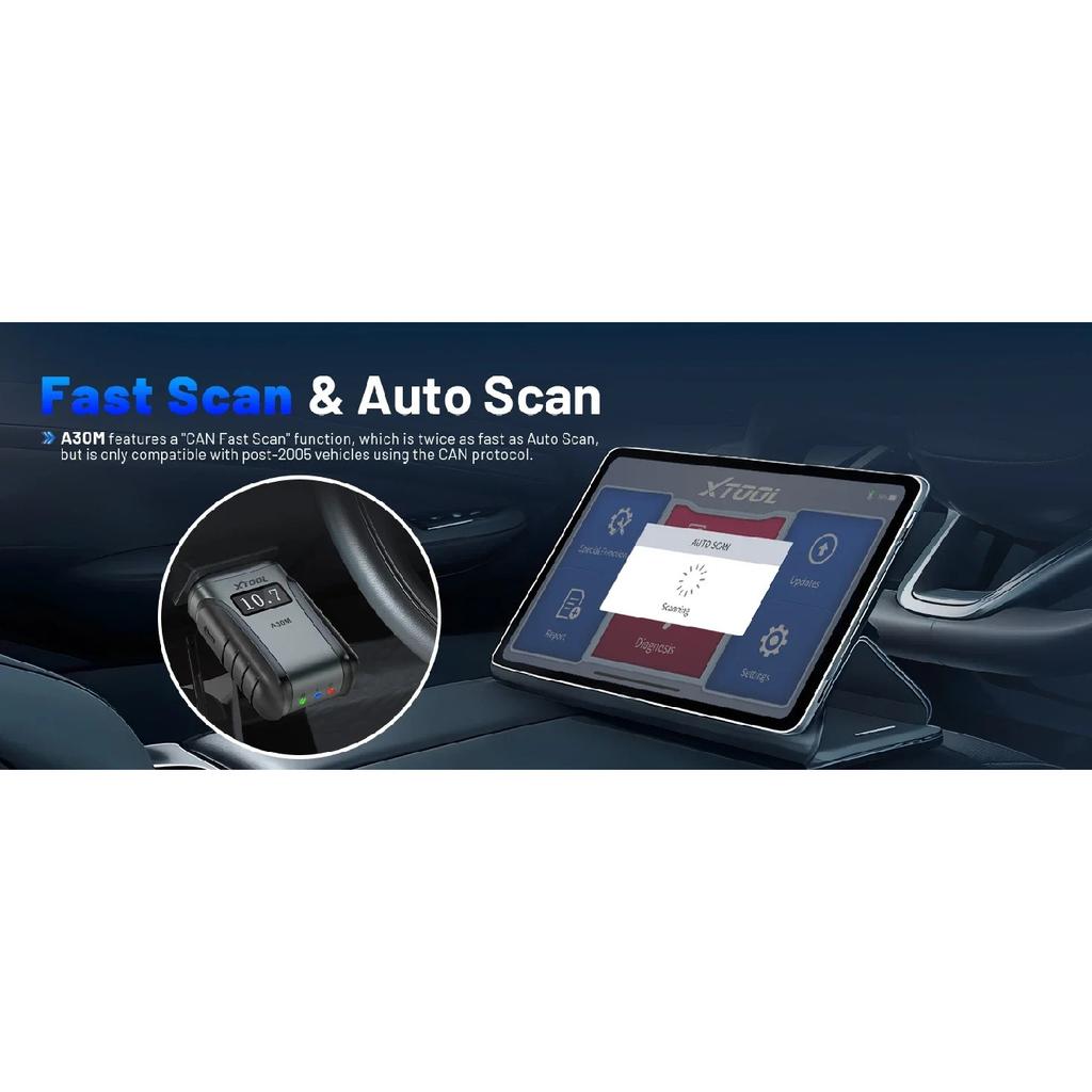 2026 XTOOL Anyscan A30M V2.0 Hot Version Update From A30D OBD2 BT Diagnostic Tools All Car Full System Bi-directional 26+ Reset