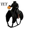Comfortable Pet Costume Accessory Headless Horseman Cat Costume, Halloween 3D Funny Rider Outfit with Pumpkin Cute Dog Clothes for Party Lantern,