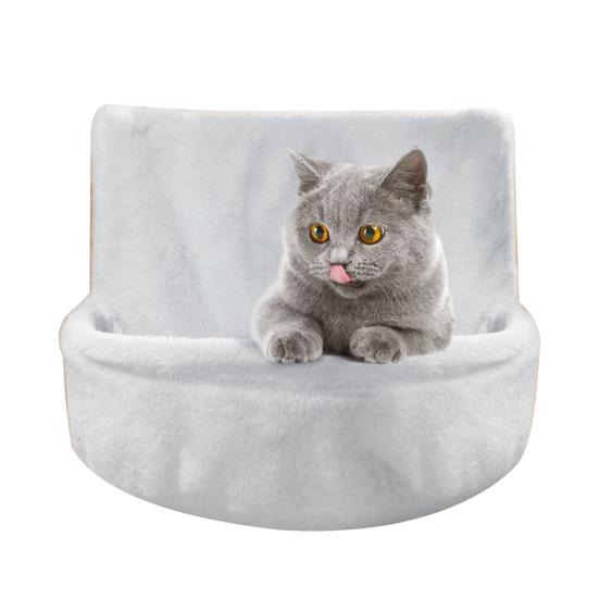 Подвесная лежанка для кошек Лежанка-присоска для окна Кроватка-гамак из плюша с съемным моющимся чехлом для сна и отдыха домашних кошек