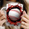 3D Football Hollow Wall Mug Ceramic Hot Fun Coffee Tea Mug Gift