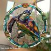 Садовый ловец солнца в виде черепахи из витражного стекла, садовый ловец солнца из акрила, подходит для украшения дома и сада, крыльца, спальни и подарков на вечеринки