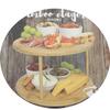 BAMBOO TURNTABLE PLATE SERVING PLATE
