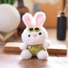 Wear Clothes Bunny Animal Plush Keychain Toy Stuffed Doll Pendants Backpack