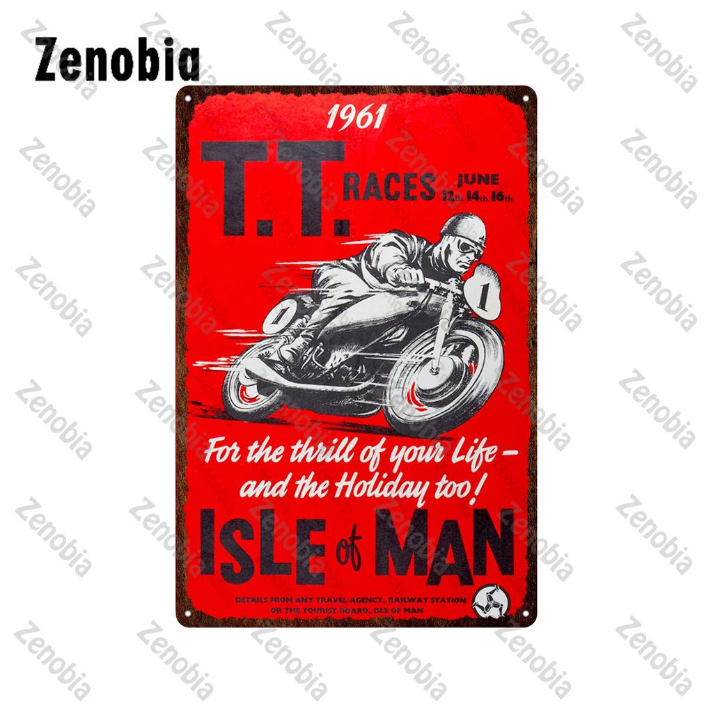 Motorcycles Metal Signs Tin Sign Ace Cafe London Road Race Wall Stickers Isle of Man TT Garage Bar Pub Home Wall Decoration