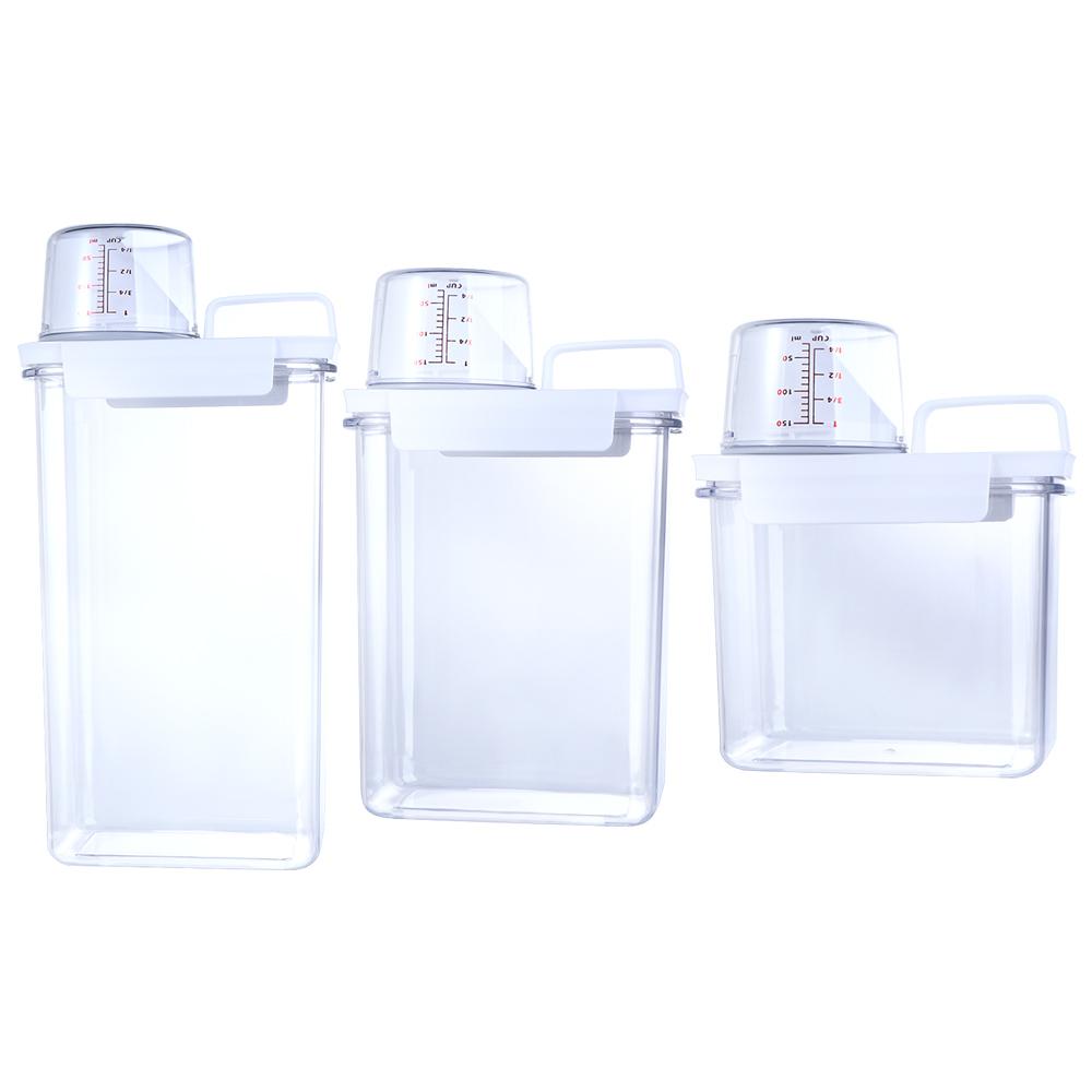 Порошок С Крышкой И Ручкой Банка Для Хлопьев Коробка Для Моющего Средства Контейнер Для Стирального Порошка Ведро Для Хранения