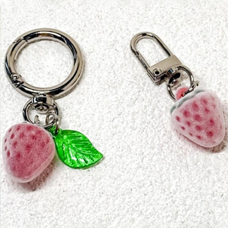 1 шт. Kawaii милый желейный брелок клубника украшение рюкзак кулон для девочек кошелек подарки ювелирные изделия