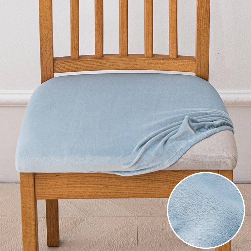 Чехлы для стульев Velvet Stretch Fit, мягкие однотонные чехлы для стульев для столовой, съемные, моющиеся, для кухни, отеля