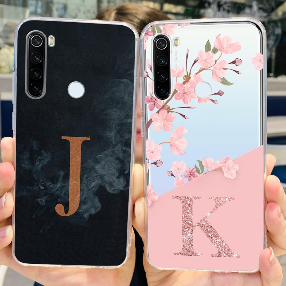 For Xiaomi Redmi Note 8 2021 Case Note 8T New 26 Letters Cover Soft Silicone Phone Case For Xiaomi Redmi Note 8 Pro Note8 Bumper