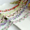 1Yard Pink Trim Crafts Flowers Embroidered Lace For Party Dress Decoration Collars Sewing