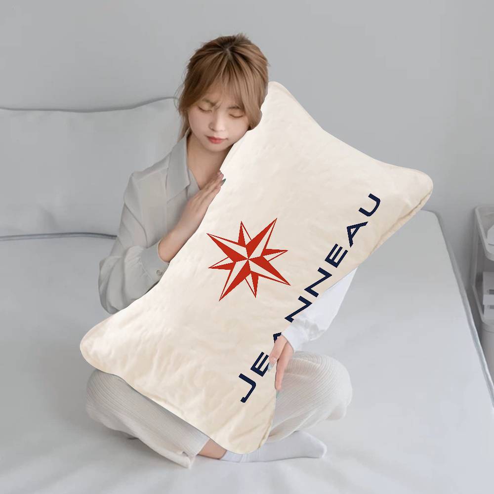 J-JEANNEAU-U логотип Мультяшная Подушка Полотенца- Одноместная Быстросохнущая Полиэстеровая Наволочка Чехол для Подушки Дышащий