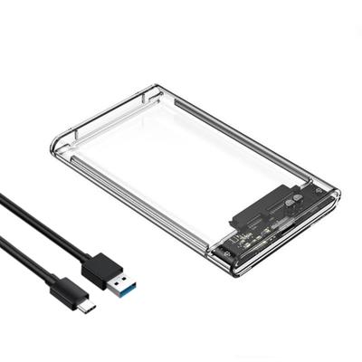 Внешний корпус для HDD 2,5 дюйма из высокопрочных ПК-материалов, простая установка, высокая скорость передачи данных
