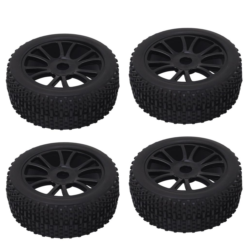 4Pcs RC Rubber Tires 12 Holes Perfect Grip Force Cushioning RC Wheel Rim Tires for 1/8 RC C