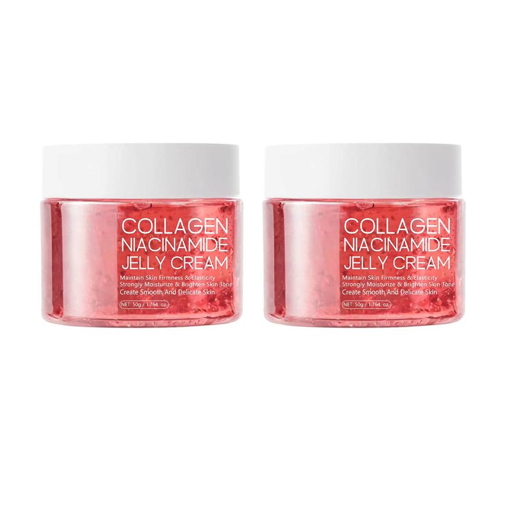24-часовой крем-желе с коллагеном и ниацинамидом для сияния и лифтинга кожи укрепляет кожный барьер и увлажняет, осветляет кожу
