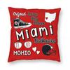 Miami University Of Ohio Pillowcase Polyester Linen Velvet Pattern Zip Decorative Pillow Case Sofa Seater Cushion Case Wholesale