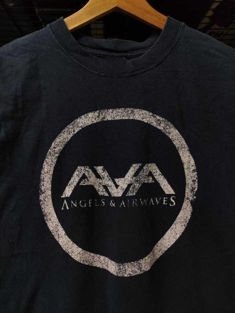 Angels & Airwaves Логотип Группы Черный Цвет Хлопок BT638 Унисекс Футболка