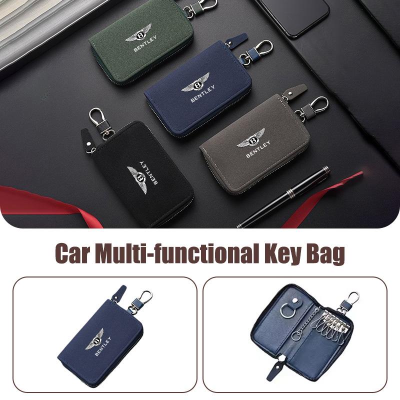 B-Bentley-B Car Key Bag Protector Case Card Coin Wallet Accessories For New Bentley Flying Spur Continental GT Bentayga Mulsanne GH1