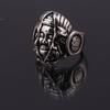 Ретро Мгновенная Мысль Бог или Дьявол Кольцо для Мужчин Ручной Работы Дизайнер Циркон Панк Готика Открытое Кольцо Байкерские Аксессуары Унисекс Подарок