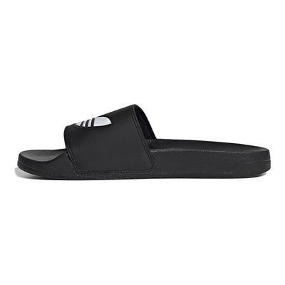 Шлепанцы Adilette Lite с логотипом Trefoil — базовые черные кроссовки унисекс Cloud-White FU8298