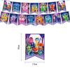 Inside Head Birthday Decoration Party Set Inside Out Movie Character Anime Disney Children Cute Funny Boys Girls Purple Blue Green Happy Birthday