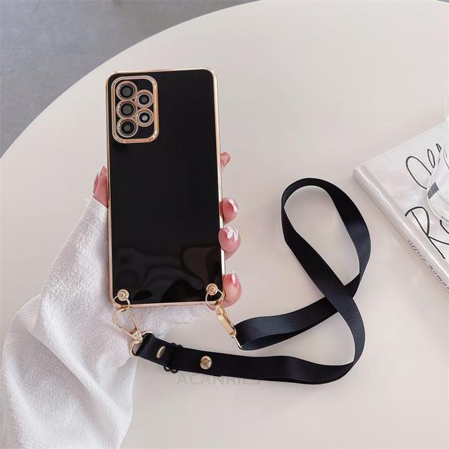 Для Redmi Note 12s Силиконовый чехол из ТПУ с покрытием для Xiaomi Redmi Note 12 Pro Plus Turbo Note12 12T 11T Pro 11s, ожерелье через плечо, шнур, ремешок, мягкий чехол