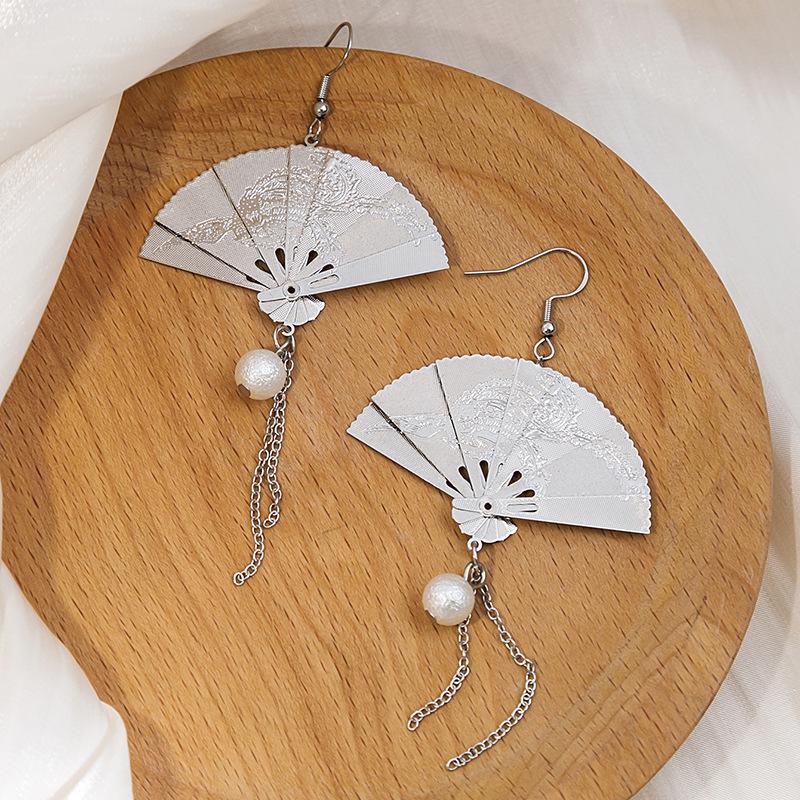 BLINGBAY женские новые серьги с искусственным жемчугом в китайском стиле, серьги с кисточками в форме бабочки в китайском стиле, простые аксессуары Hanfu, ретро-ювелирные изделия