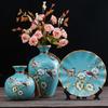 3 Ceramic Vases for Flower Arrangements, Decorative Containers Indoor Use