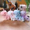 Cute And Cuddly Unicorn Plush Keychain Fluffy Pony Bag Accessory Key Holder