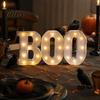 Праздничные атмосферические огни 3 шт. Хэллоуин Буквы BOO со светодиодной подсветкой, Внутренний световой короб на батарейках, Праздничные лампы, Знак BOO