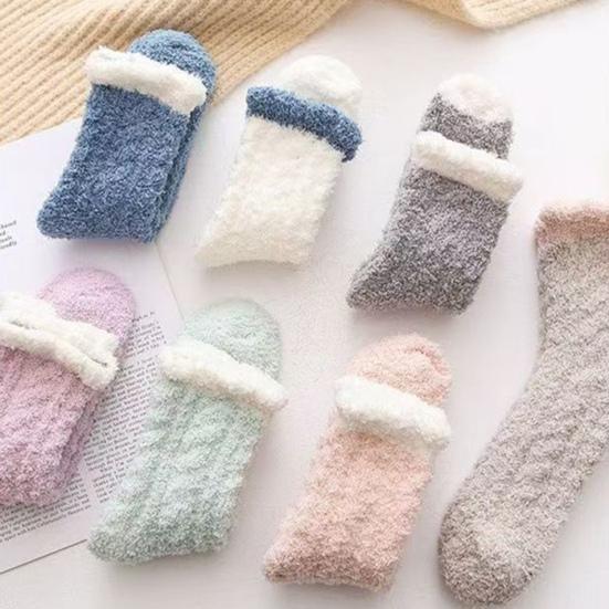 Women's Fuzzy Fluffy Slipper Socks Winter Thermal Soft Plush Floor Socks Cozy Thick Warm Home Sleeping Socks