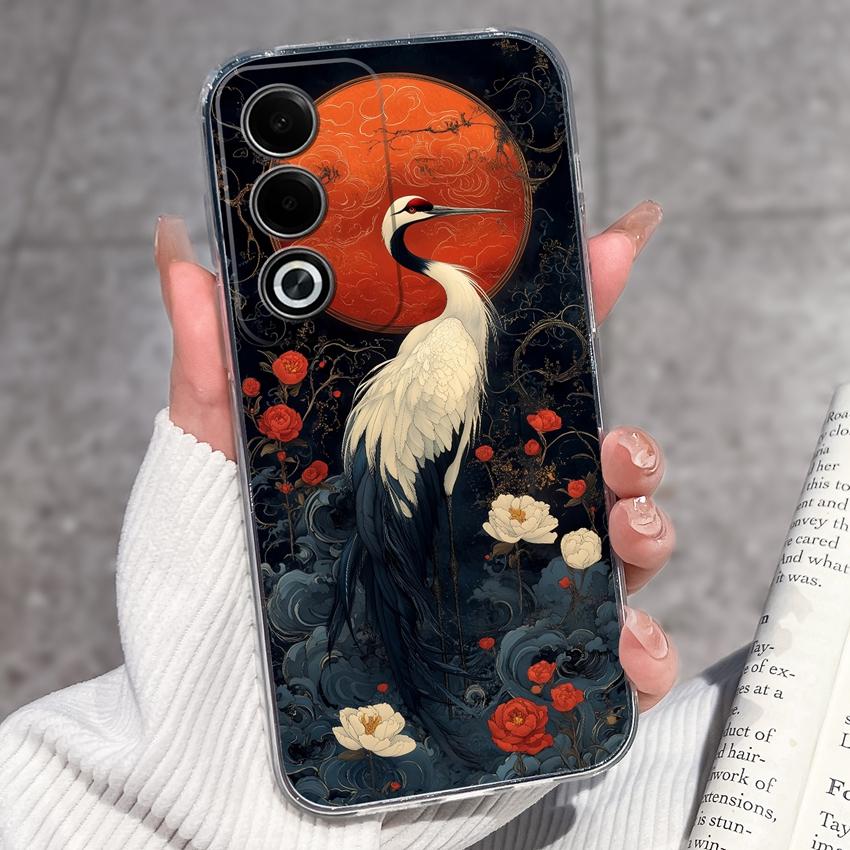 Роскошный противоударный чехол для телефона Oppo A3 A5 A1 Pro A3x AX5 AX5s A7 A8 Ace2 с милыми цветочными узорами, прозрачная защита из ТПУ, задняя крышка для корпуса Oppo