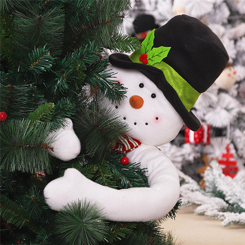 105cm Cute Hugs The Tree Doll Santa Claus Snowman Christmas Tree Ornament Festive Decor Noel Atmosphere Cloth Xmas New-Year