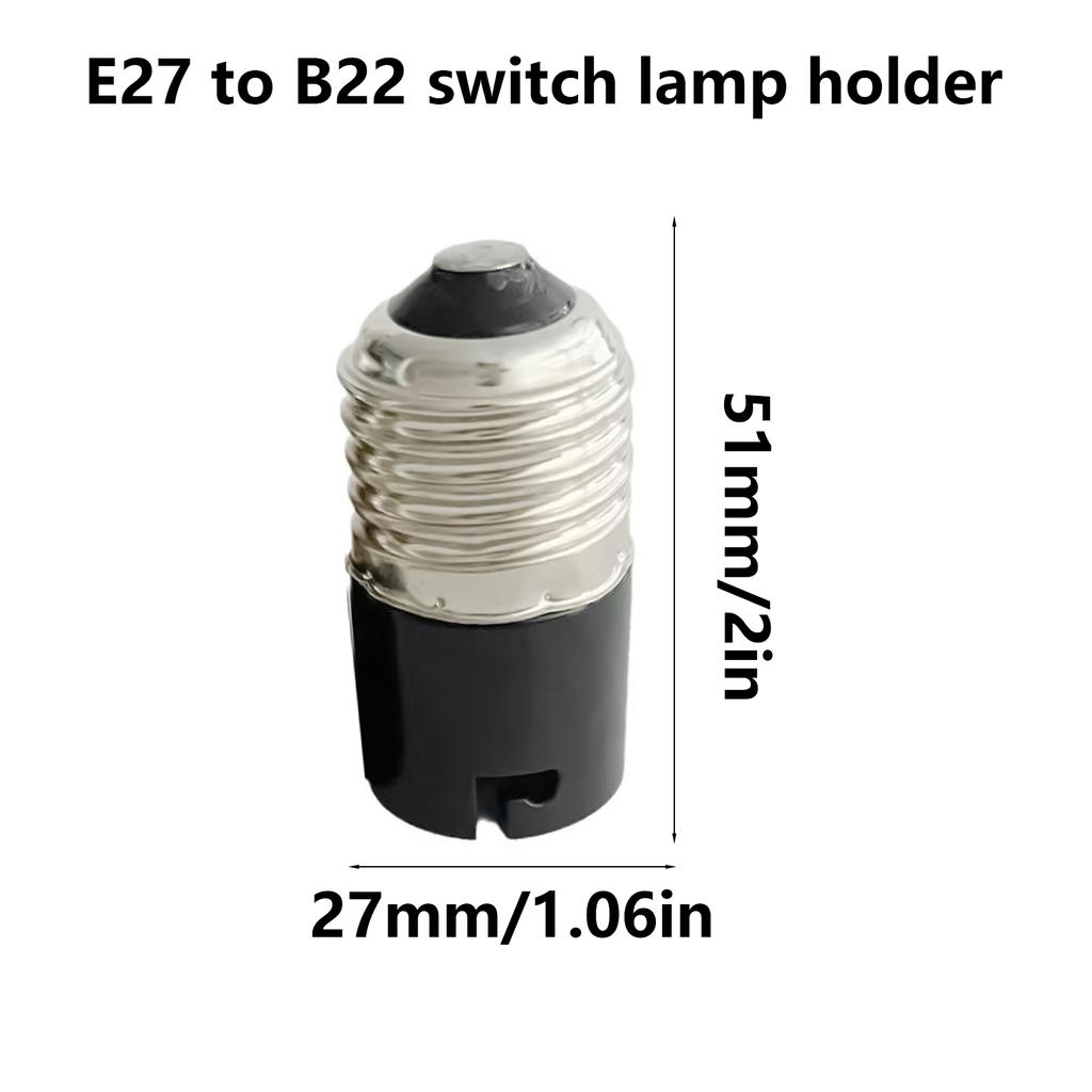 Versatile Bulb Holder E27 To B22 Lamp Holder Adapter Easy Screw In Light Bulb Socket for Home Use Bulb Base Converter