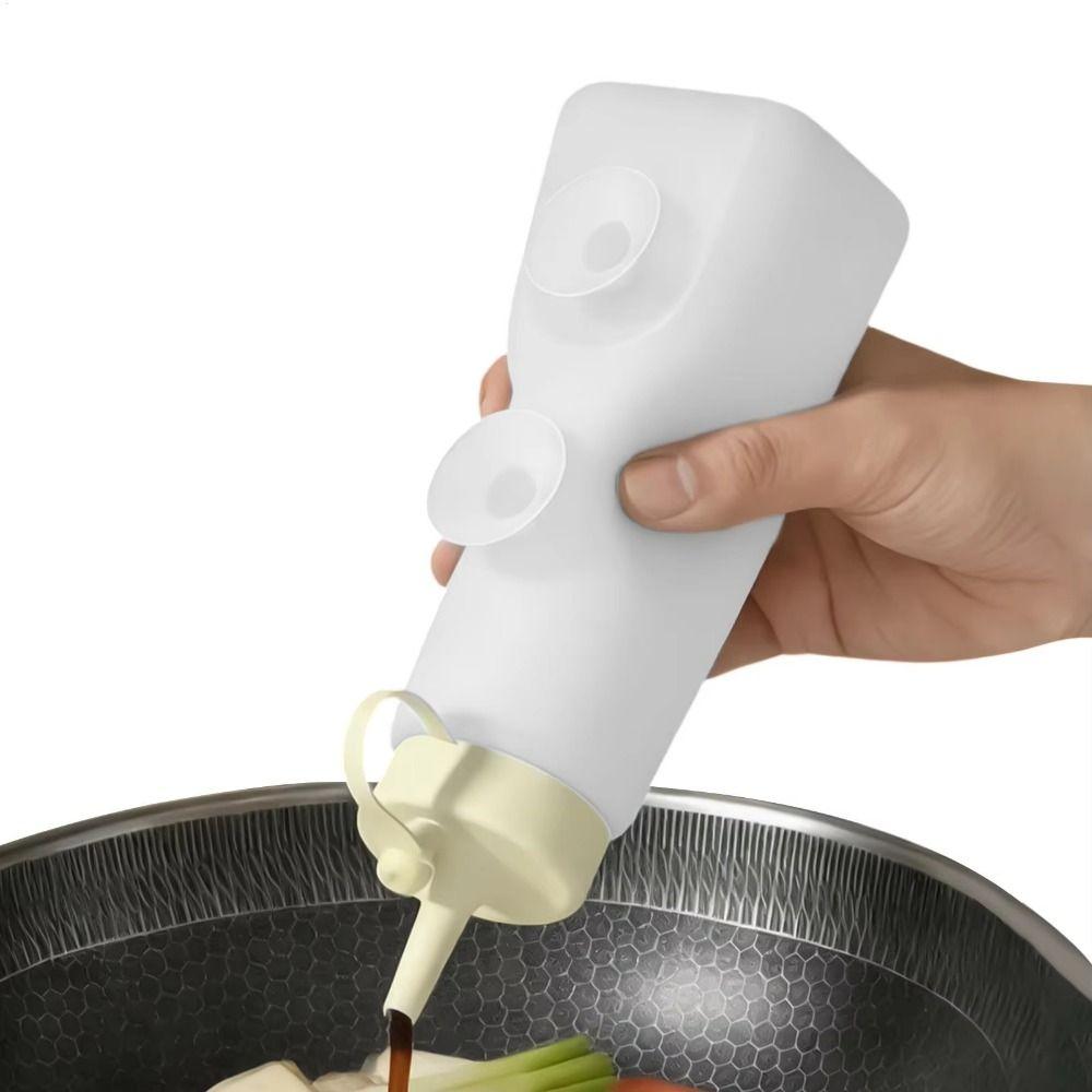 Transparent Condiment Squeeze Bottle Leakproof Design Silicone Split Bottle Salad Dressing