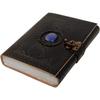 Moon Blue Lapiz Gemstone Studded Vintage Writing Handmade Leather Notebook