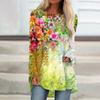 Винтажная женская футболка с цветочным принтом большого размера, ретро-графическая одежда с большим контуром, модельерская одежда, женский топ с длинным рукавом