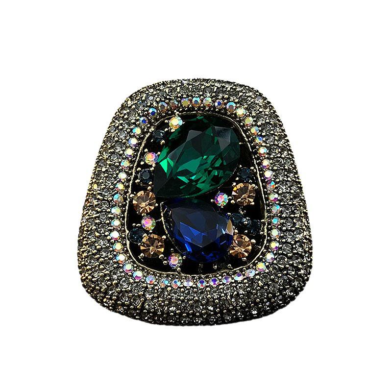 Роскошная ретро брошь со стразами - Высококлассный преувеличенный дизайн для женских костюмов
