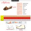 Fashion Aphixta Women Wedge Heel Slides 4.5m Med Heels Outside Slippers for Women Summer Beach 2025 Trend Shoes Sandalias De Mujer