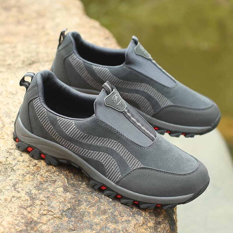 Модная мужская повседневная обувь для улицы, кроссовки для активного отдыха, альпинизма, мягкие и удобные беговые кроссовки, замшевая кожа, нескользящая обувь для ходьбы