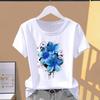 (Asian Size)  Print Casual Sweet Love Trend Style Women's Top Short Sleeve T-shirts Fashion Female T Clothing  Graphic Tee