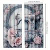2pcs Vintage Sewing Machine Blackout Curtains   Colorful Floral Print   Rustic Rod Pocket Drapes for Bedroom & Living Room   Semi-T