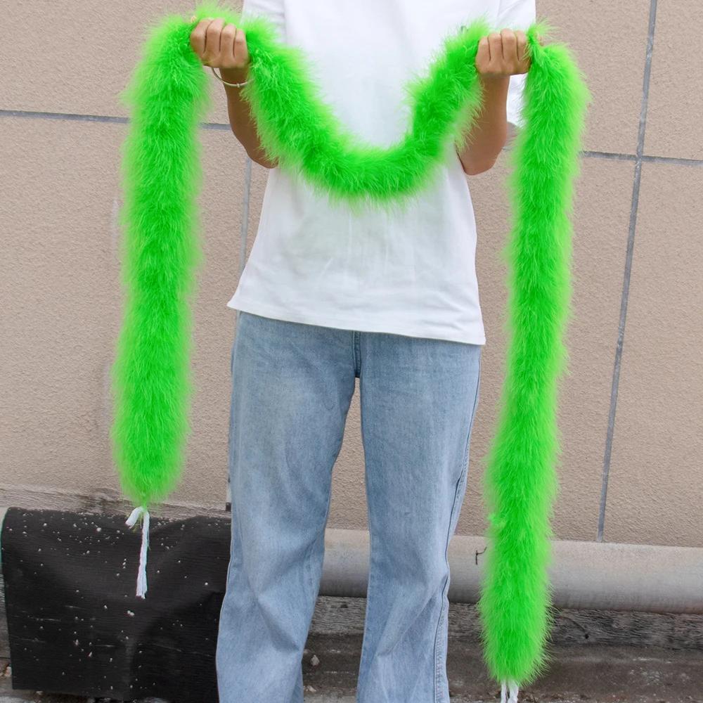 2M 50Grams Marabou Turkey Feathers Boa Trim for Crafts Needlework Shawl Party Scarf Carnival Costume Wedding Plumes Decoration