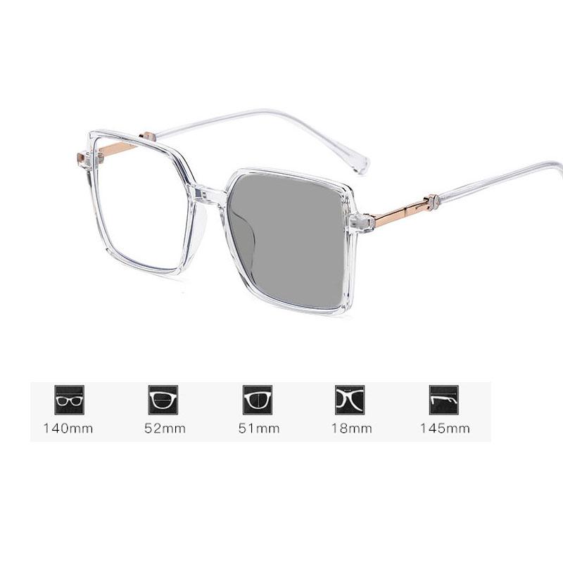 Women's Luxury Pochromic Myopia Glasses Trendy New Square Butterfly Eyeglasses Elegant Near Sight Eyewear for Ladies Men