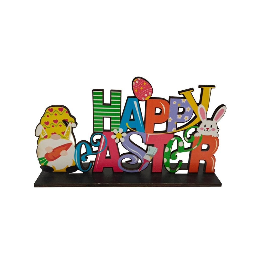 Деревянный Пасхальный Кролик Милый Стиль Домашние Украшения Декоративные Ремесла