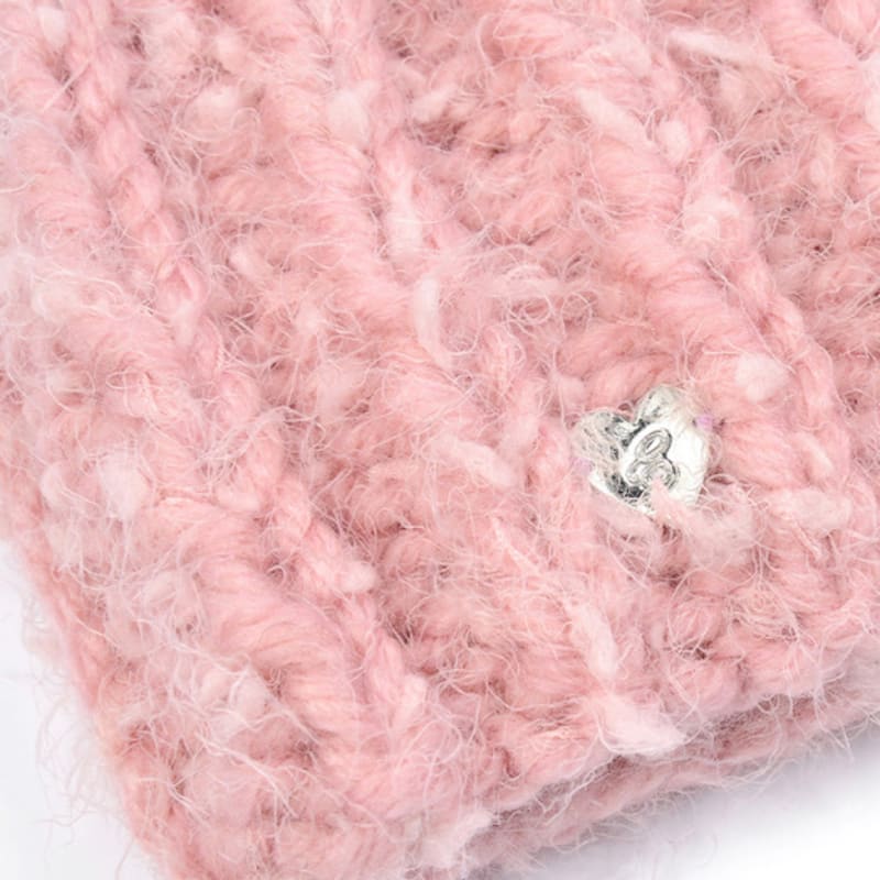 Eireve ВЯЗАНАЯ КРЮЧКОМ ПОВЯЗКА НА ГОЛОВУ, ШАРФ-УШИ (PINK)