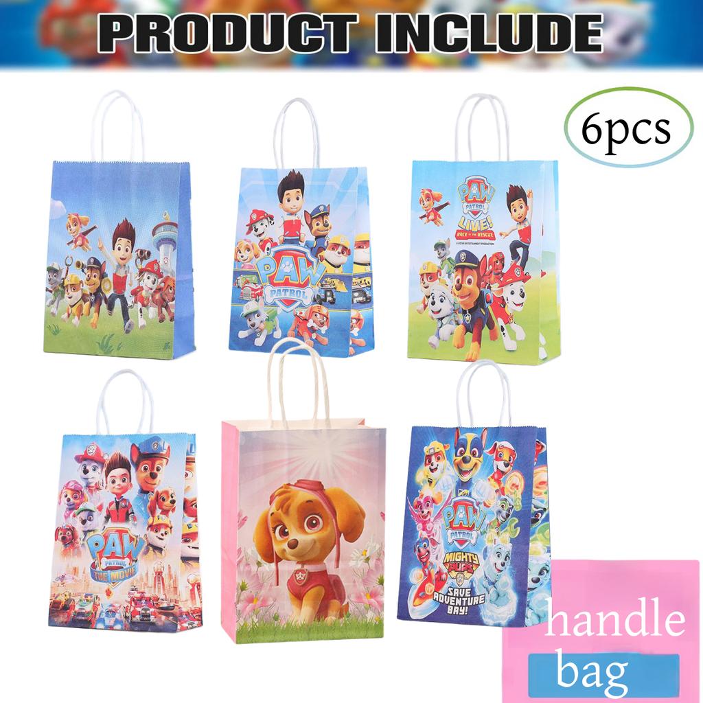 Новые украшения для дня рождения Щенячий патруль Собака Скай Воздушные шары Тарелка Скатерть Подарочный пакет Праздник для малыша Товары для детской вечеринки Игрушки подарки