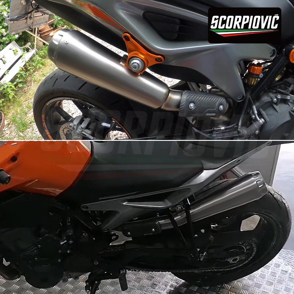 Задний глушитель и средняя труба из нержавеющей стали для Duke 790 (2018-2025)