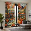 2 шт. HD Harvest Festival Pumpkin Hut Maple Forest декоративная занавеска Желтая завязка цифровая печать занавеска стиль украшения дома