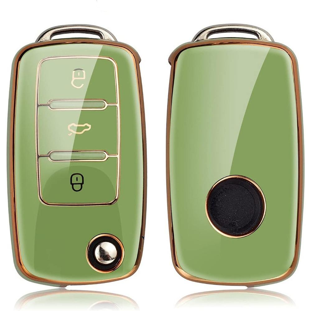 Чехол для брелока Volkswagen, высококачественный мягкий TPU защитный чехол для брелока на 360 градусов Volkswagen Jetta Golf Polo MK6 Passat Tiguan брелок